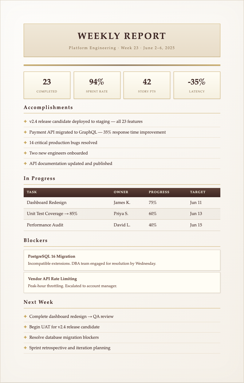 Skeuomorphic Realism Weekly Report